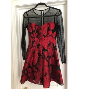 Red rose formal dress